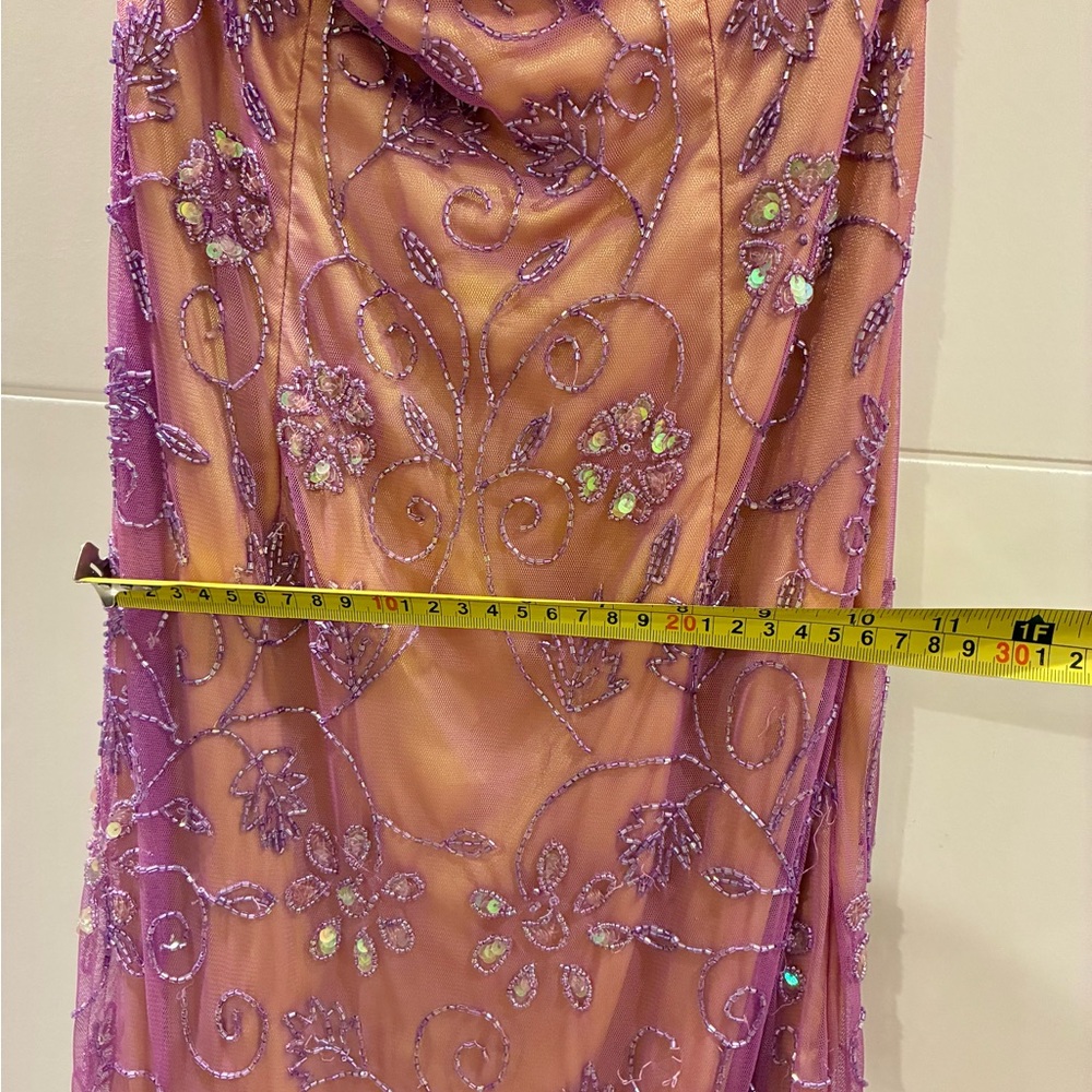 Caché Y2K Vintage Beaded Sequins Mermaid Strapless Gown, XXS - Picture 10 of 12